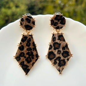 Animal Print Drop Earrings