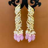 Chakra Kundan Lilac Ethnic Earrings