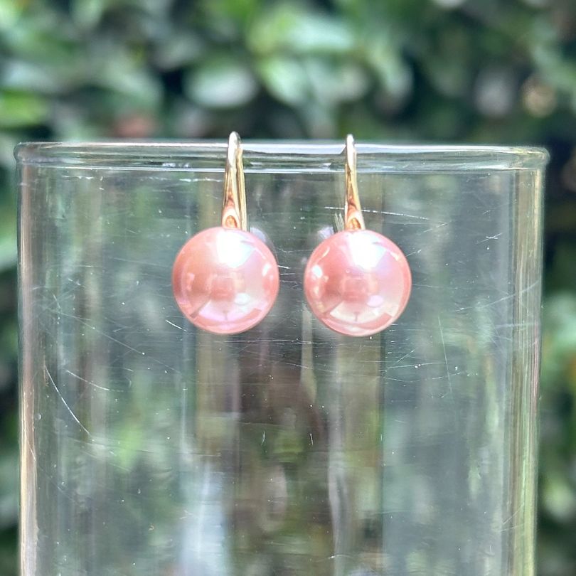 Ivy Pink Pearl Earring