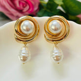 Spiral Pearl Earrings