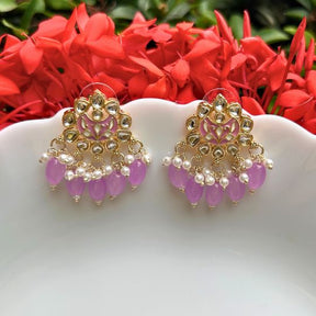 Prisha Purple Stud Earrings