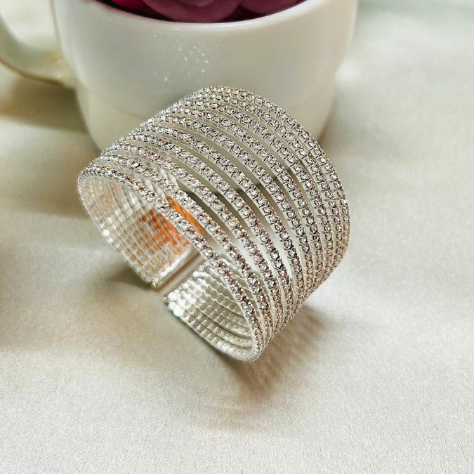 Layered American Diamond Bracelet