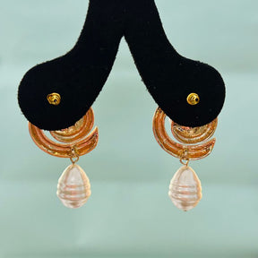 Spiral Pearl Earrings