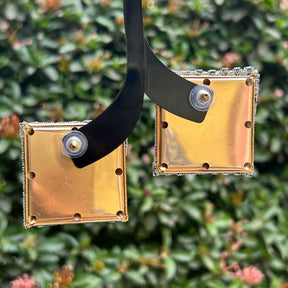 Bling Blogger Silver Square Stud Earrings