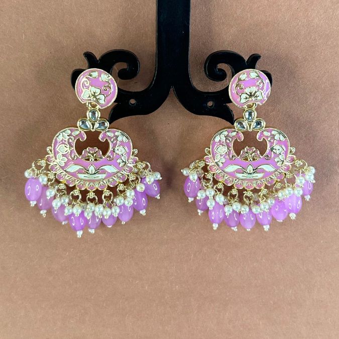 Iqra Purple Chandbalis