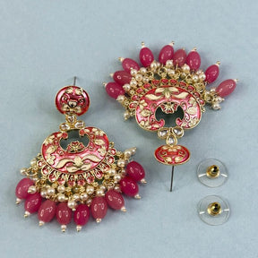 Iqra Pink Chandbalis