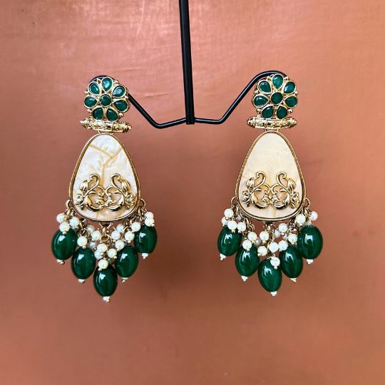 Hafsa Green Earrings