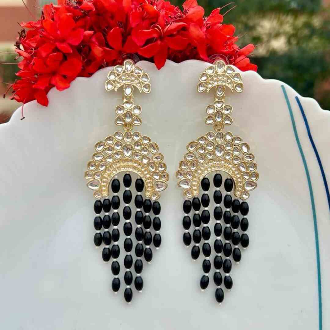 Gauri Black Earrings