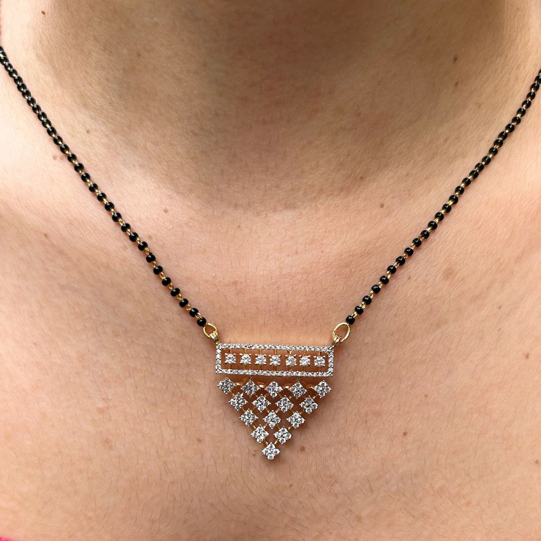 Swara American Diamond Mangalsutra Set