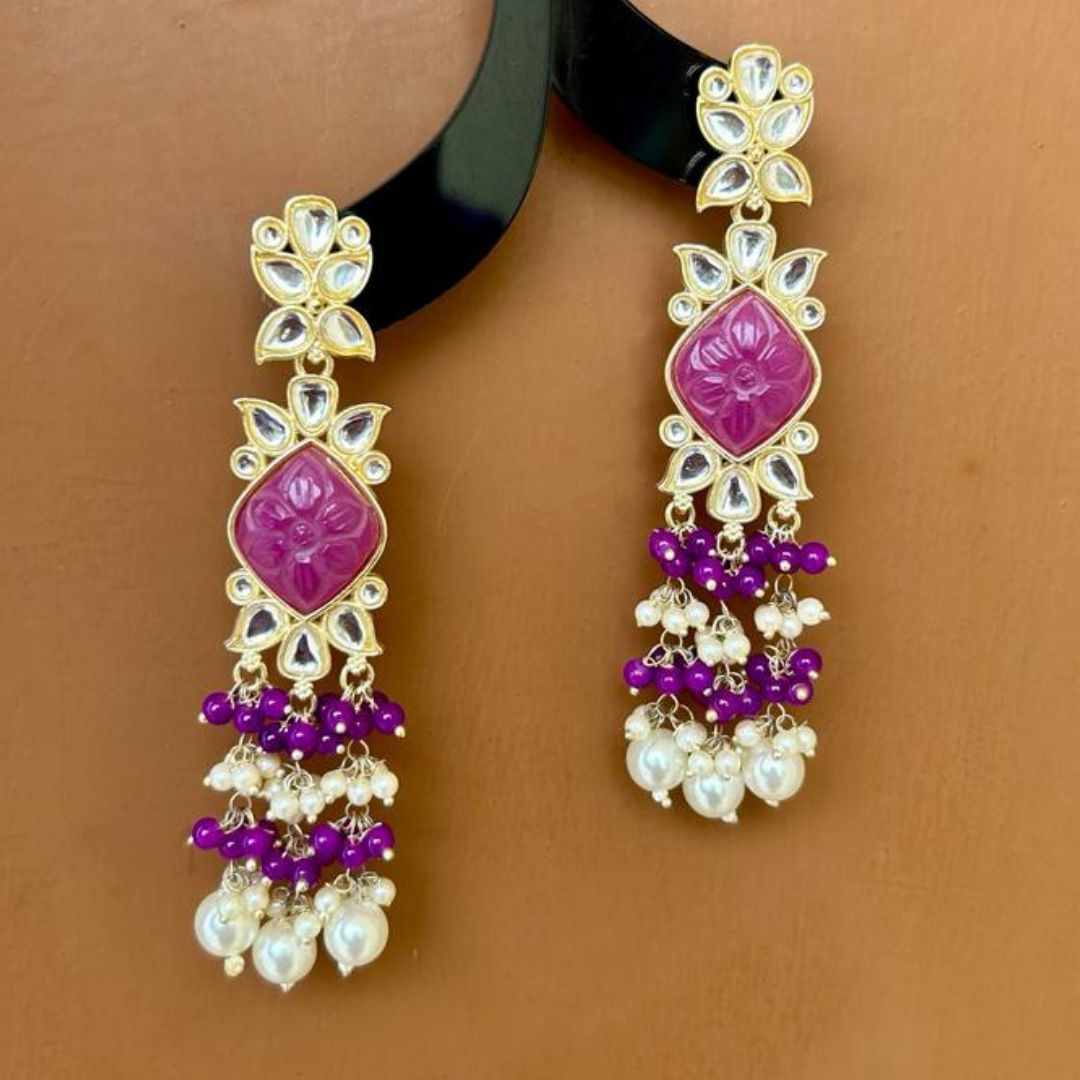 Tia Purple Earrings
