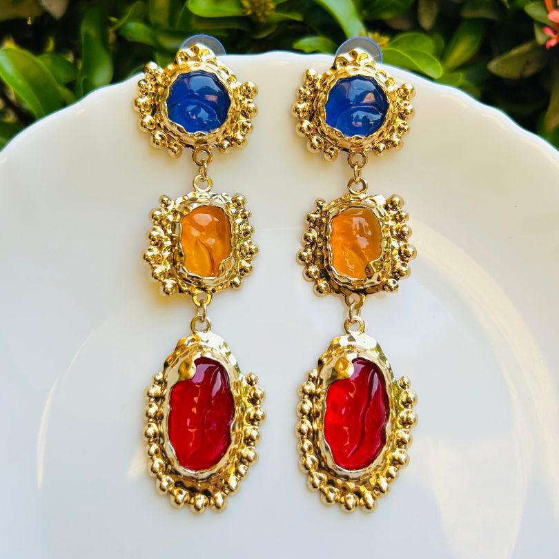 Maya Multicolor Statement Earrings