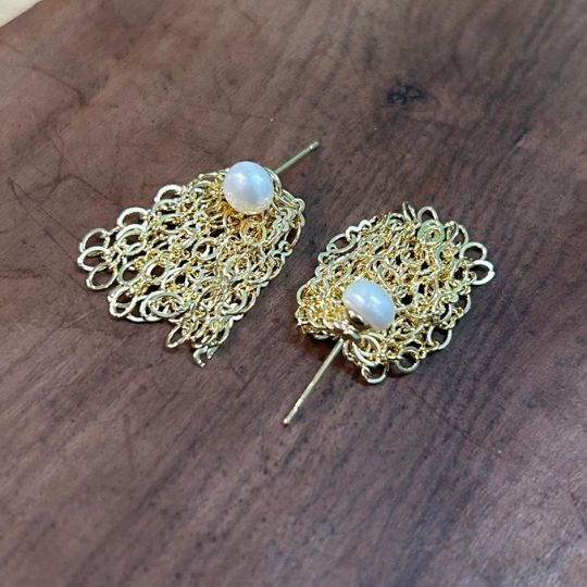 String of Pearl Earrings