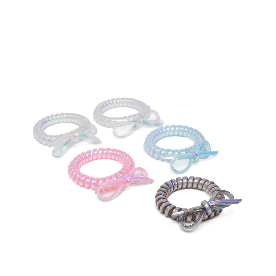 LAIDA Women Set of 5 Spiral Ponytail Holders