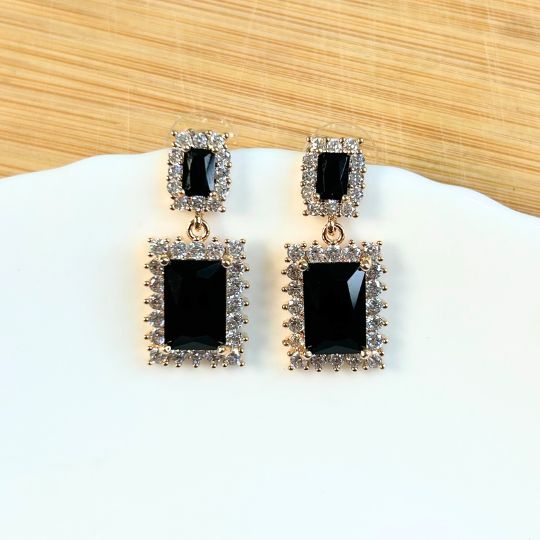 Inky Square AD Earrings