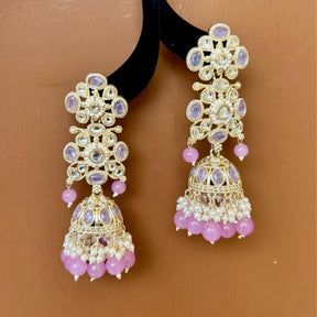 Urvi Light Purple Jhumkas