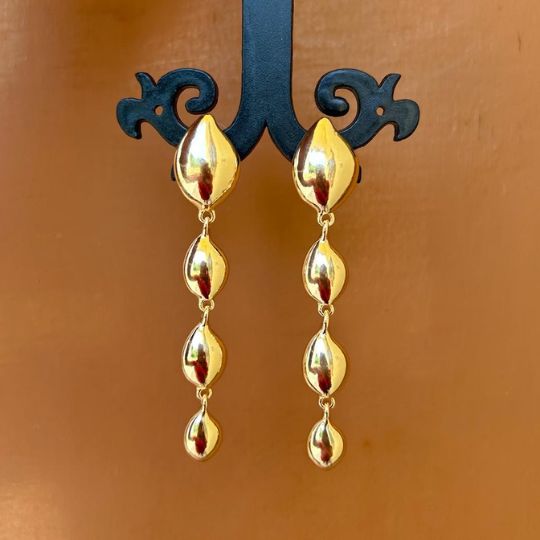 Golden Glam Dangler Earrings