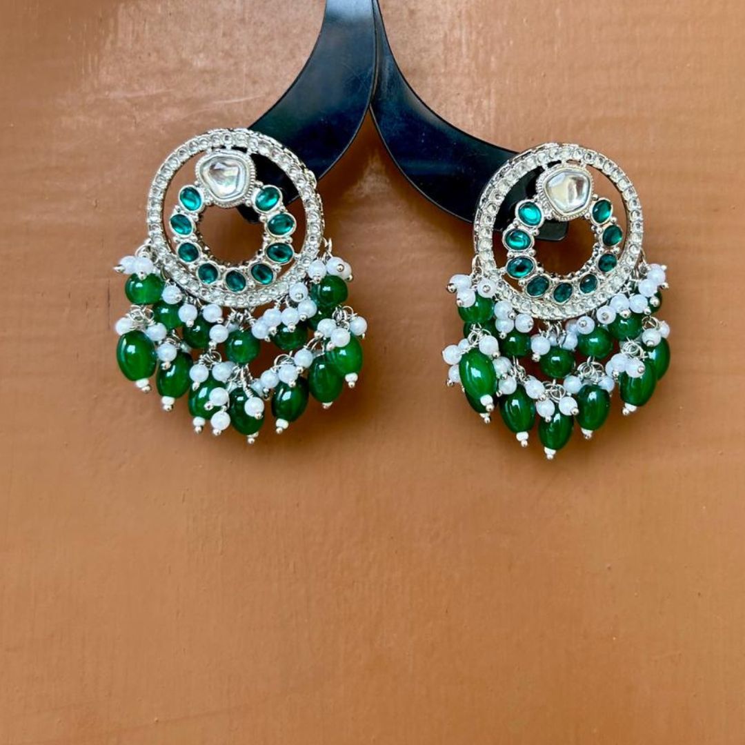 Aadya Green Earrings