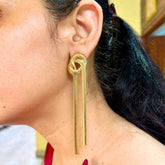 Knotted Snake Chain Drop Earrings