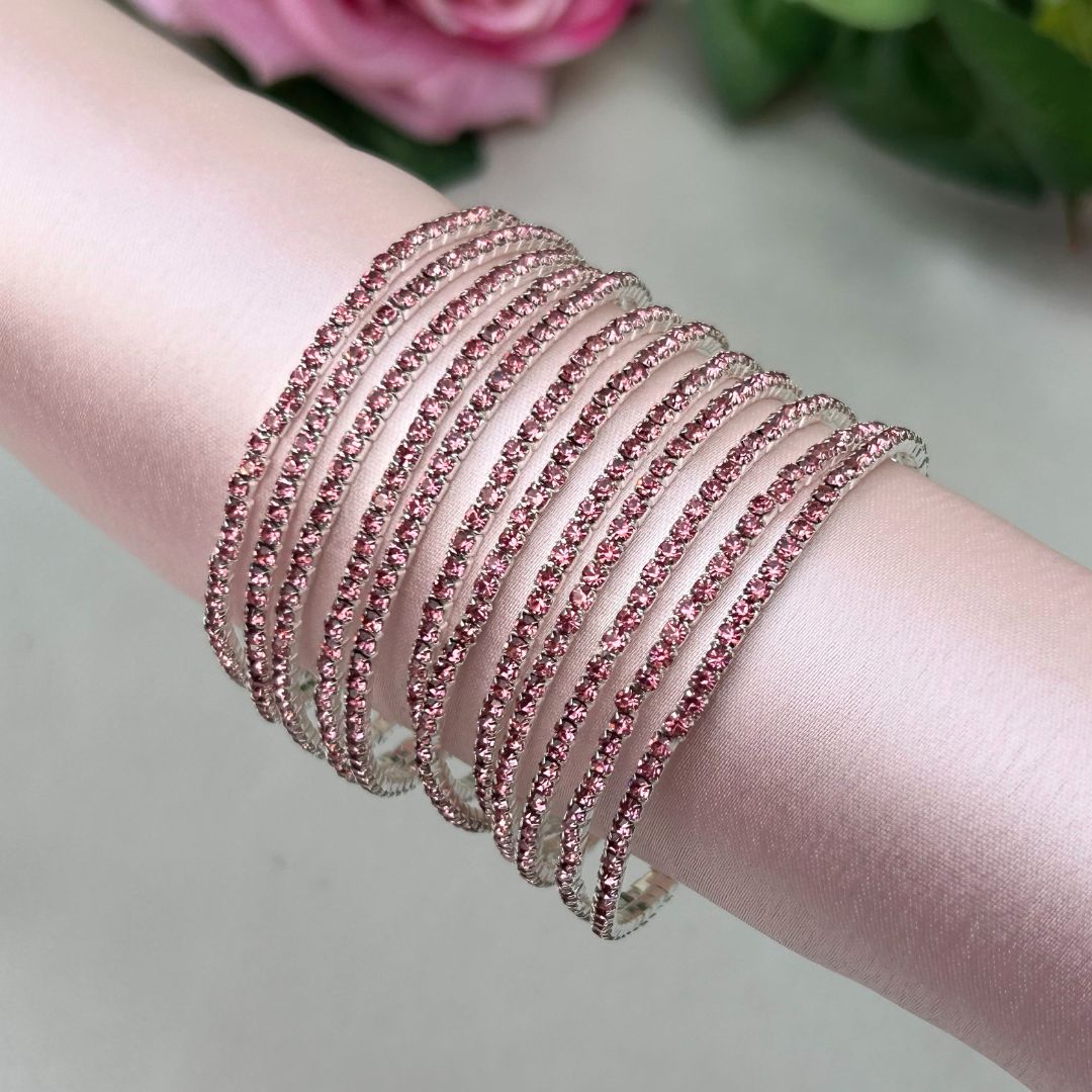 Stretchable Pink Bracelet - Pack of 12