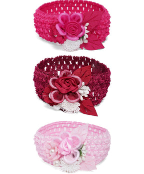 LAIDA Girls Set of 3 Embellished Hairband