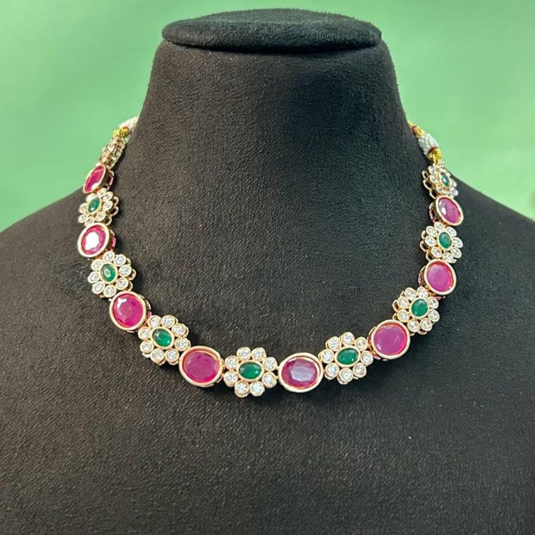 Pushti Pink Necklace Set