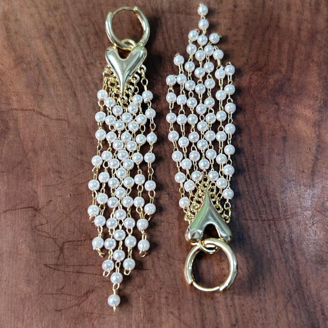 Love Pearl Chandelier Earrings