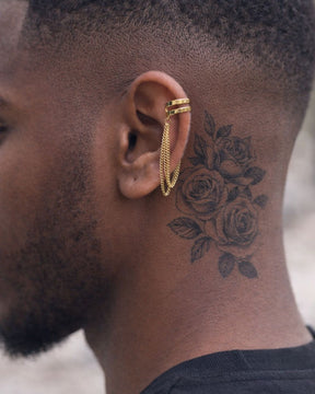 Golden Double-Layer Chain Unisex  Ear Cuff