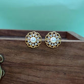 Juliet Pearl CZ Stud Earrings