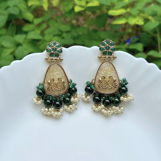 Anvi Green Designer Necklace Set