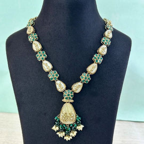 Anvi Green Designer Necklace Set