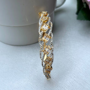 Zig-Zag American Diamond Bracelet