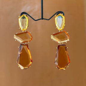 Maya Brown Statement Earrings