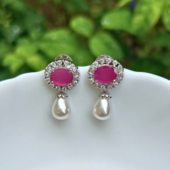 Krystal Ruby AD Stud Earrings