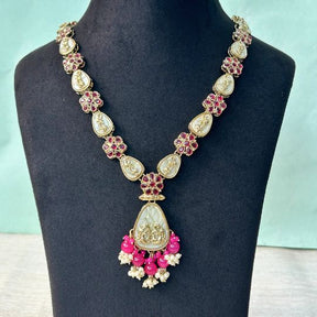 Anvi Pink Designer Necklace Set