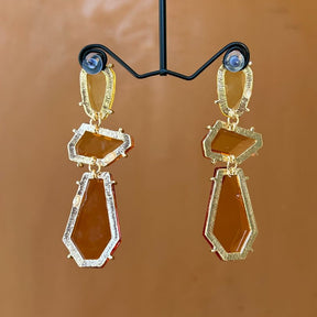 Maya Brown Statement Earrings