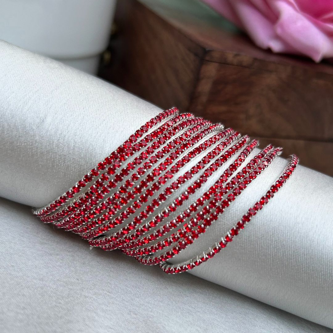 Stretchable Red Bracelet - Pack of 12