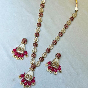 Anvi Pink Designer Necklace Set