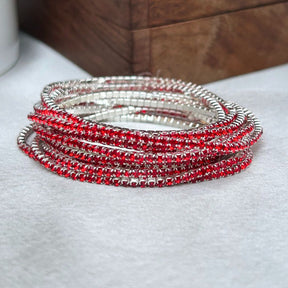 Stretchable Red Bracelet - Pack of 12