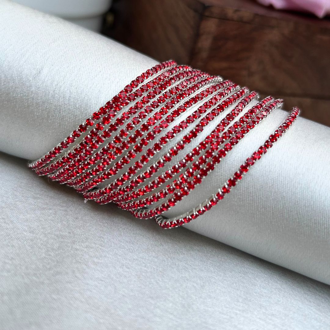 Stretchable Red Bracelet - Pack of 12