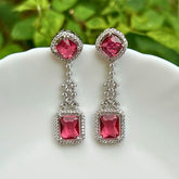 Maple Ruby American Diamond Earrings