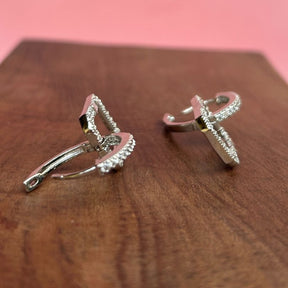 Lina Silver AD Hoop Earrings