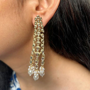 Riya White Earrings