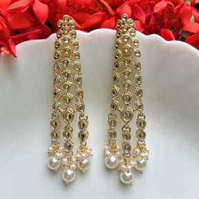 Riya White Earrings