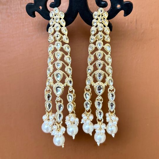 Riya White Earrings