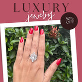 Lily Silver CZ Finger Ring