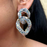Bling Blogger Silver Entangled Statement Earrings