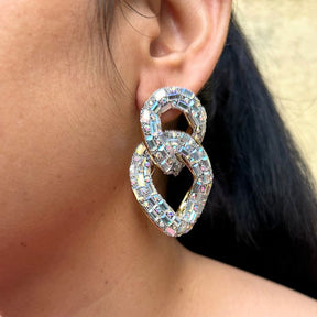 Bling Blogger Silver Entangled Statement Earrings