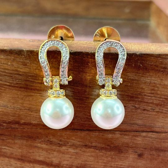 Kaci AD Pearl Earrings