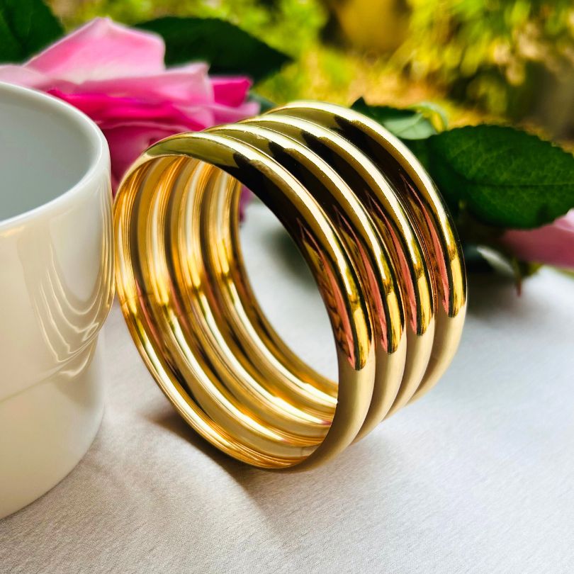 Layered Golden Openable kada/Cuff