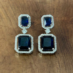 Cooper Blue American Diamond Earrings